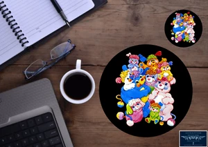 PERSONAJES CLÁSICOS DE DIBUJOS ANIMADOS POPPLES - JUEGO DE REGALO DE OFICINA DE 2 PIEZAS MOUSEPAD Y MONTAÑA RUSA - Imagen 1 de 1