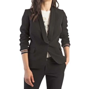RRP €399 LA MARTINA Black Stretch Cady Jacket Blazer Size IT 40 EUR 36 Small - Picture 1 of 12