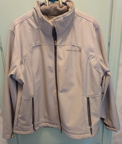 OFF WHITE Giacca Free Country con zip XL colletto bianco sporco