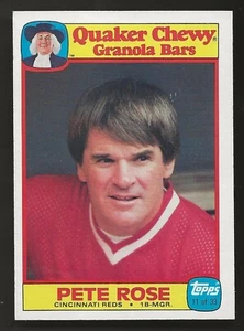 1986 Quaker Chewy Granola Bars #11 Pete Rose - Picture 1 of 1
