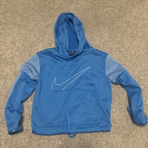 Nike Girls Dri-Fit cropped hoodie Blue Size Small - Picture 1 of 6