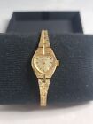 Vintage Cocktai Ladies Imado Tic Gold-Tone Watch with Heart Shaped Dial Wind Up 