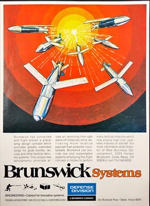 1977 Brunswick Systems Print Ad Air Force Cruise Missiles Glide Bombs Skokie IL - Picture 1 of 1