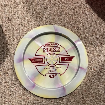 Discraft ESP Nuke 2020 Nate Heinold Ledgestone Bottom Stamp Disc Golf 173-174g - Image 1 of 4