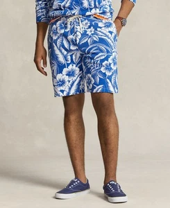 Polo Ralph Lauren Mens Regular fit Sweat Shorts Small Blue Floral - Picture 1 of 2