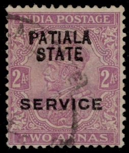 PATIALA O32 - King George V "1912 Violet" (pc38741) - Picture 1 of 1