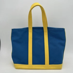 Bolso de Mano Ralph Lauren Lona Polo Grande Pony Azul Amarillo 12.5 W x 5.5 D x 12 H Nuevo - Imagen 1 de 7