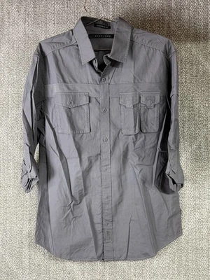 Vintage Y2K Sean John Tailored Fit Utility Button-Up Shirt Gorpcore Military - Image 1 of 3