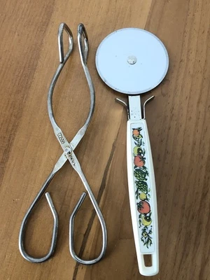 Ekco Utensil Lot Spice Of Life Stainless Steel Tongs Vintage Set Of 2 - Image 1 of 4