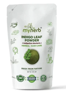 MYHERB Organic Indigo Leaf Powder 227 g – Pack of 1 | Ayurvedic Hair Care - Picture 1 of 5