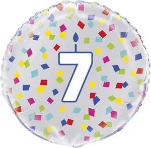 "7" Birthday Foil Balloon | 18" | Durable Foil Material | Easy to Inflate Helium - Picture 1 of 1