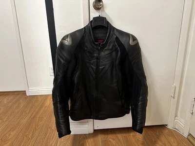 Dainese Fighter Perforated Leather Jacket Black/Black | Size 50 EU rated AAA - Image 1 of 4