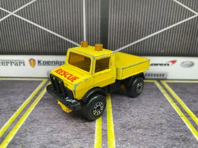 MATCHBOX UNIMOG RESCUE PICK UP YELLOW LESNEY ENGLAND 1:76 1983 55 - Image 1 of 4