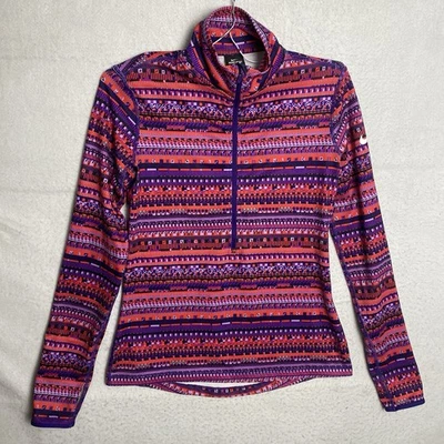 Chaqueta Pullover Nike Pro Hyperwarm Para Mujer Rosa Rojo Púrpura Top Media Cremallera Talla M Foto 1 de 4