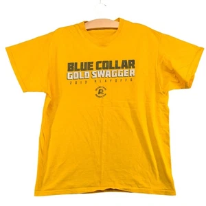 Jerzees Men's Indiana Pacers 2013 Playoffs T-Shirt Yellow XL Blue Gold Swagger - Picture 1 of 12
