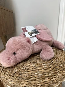 Bukowski Large Laying Drago Dragon Ruby Pink Soft Toy Plush BNWT 35cm - Picture 1 of 10