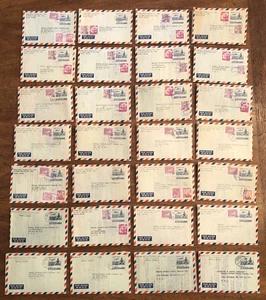 E4744: (28) 100 Wons, 18 Wons Used Korea Aerogrammes - Picture 1 of 1