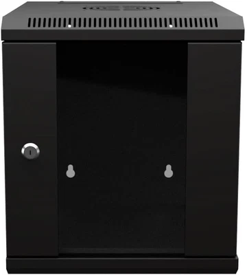 NavePoint 15.75 in Wall Mount Network Cabinet, 6U, Glass, Black - Image 1 of 4