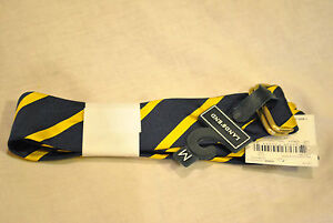 Lands End womens Tie Belt Navy/Gold Stripe Line 93 sz S M L-Brand New in Package
