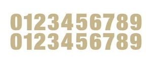 0-9 Numbers Gold Sticker Vinyl Decals CHOOSE  .5" - 12" Set Of 20 (V1146) - Picture 1 of 4