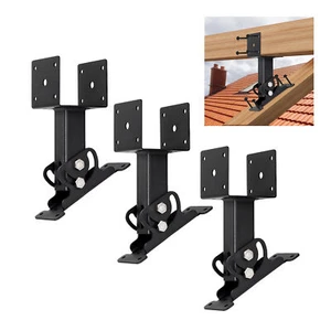 3Pcs Roof Riser Brackets Pergola Roof Riser Beam Bracket Adjustable Angel US - Picture 1 of 10