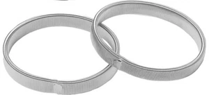 Shirt Sleeve Armbands Metal Elasticated - Silver Tone - Picture 1 of 3