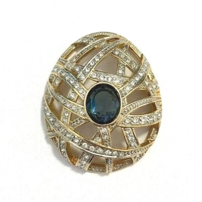 Pierre Lang PL Anhänger vergoldet klare Zirkonia + 1 blauer Zirkonia Modeschmuck - Bild 1 von 4