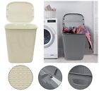 Laundry Washing Basket 50L Hamper Storage Linen Clothes Lid Rattan Style Plastic