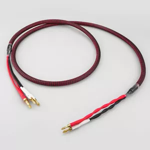 Canare 4S11 HI-FI Bi-Wire Speaker Cable Single Flex Braided 2 to 4 Banana, 3 Ft - Picture 1 of 9