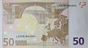 50 EUROS BANK NOTE-2002L-EU-MARIO DRAGHI SIGNED IN MINT CONDITION!FREE SHIPPING - Picture 1 of 4