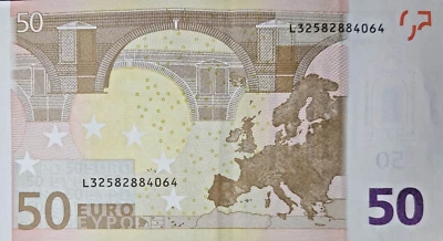 50 EUROS BANK NOTE-2002L-EU-MARIO DRAGHI SIGNED IN MINT CONDITION!FREE SHIPPING - Image 1 of 4