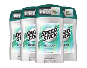 Speed Stick Deodorant Regular Antiperspirant Men Gel Deodorant 3oz Pack of 4 NEW - Picture 1 of 9