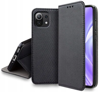 MARKENLOS FÜR XIAOMI MI 11 LITE 5G NE - SMART MAGNET Handy Hülle Case Cover SCHWARZ