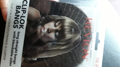 Revlon Ready To Wear Hair Med Brown Clip In Bangs Clip-Lok Long Straight Bangs - Image 1 of 4