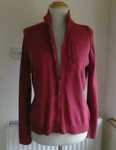 Regatta Womens Knitted Cotton Jacket Size 20 EUR 46 XXXL Dark Pink (B2) - Picture 1 of 12