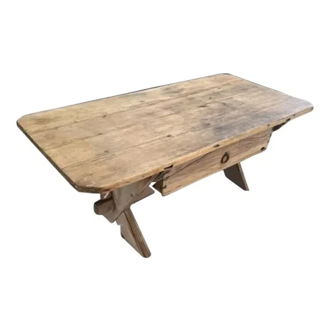 Antique Pine French Primative Coffee Table Cover