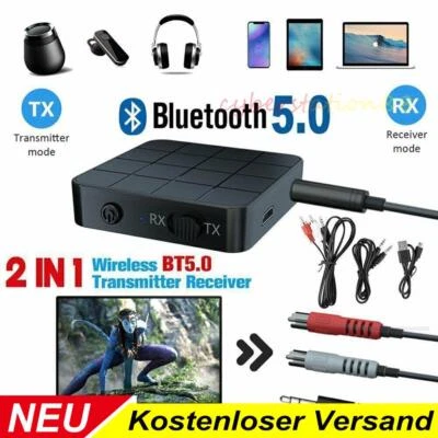 Bluetooth 5.0 Empfänger Transmitter Sender Receiver Stereo Audio Musik Adapter - Bild 1 von 4