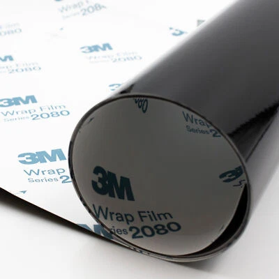 3M Carwrapping Folie Serie 2080 G12 Schwarz Glanz 152cm x 35cm mit Luftkanälen - Bild 1 von 2