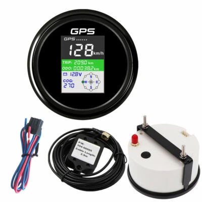 Digital GPS Speedometer Odometer Voltmeter Speedo Gauge 9-32V for Marine Yeacht - Image 1 of 4