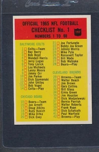1965 Philadelphia #197 Football Checklist No. 1 EX/MT *1010 - Picture 1 of 1