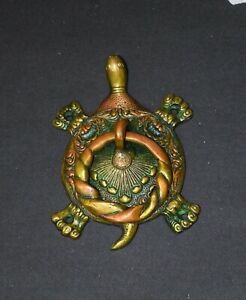 Brass Tortoise Door knocker Handmade Ocean Turtle Design Almirah Ring Mk44