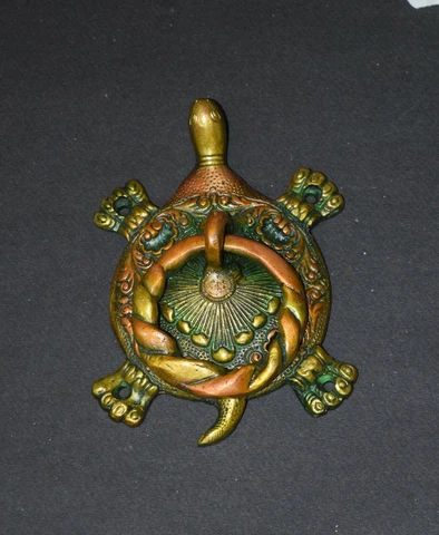 Brass Tortoise Door knocker Handmade Ocean Turtle Design Almirah Ring Mk44 Cover
