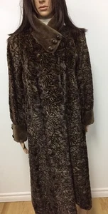 Sheared BROWN Design MINK FUR COAT FULL LENGTH Sz.M-L n172 - Picture 1 of 6