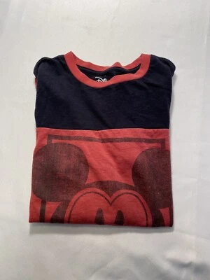 Camisa Manga Larga Cara Mickey Mouse Roja y Negra Dos Tonos Disney Niños Talla L Foto 1 de 4
