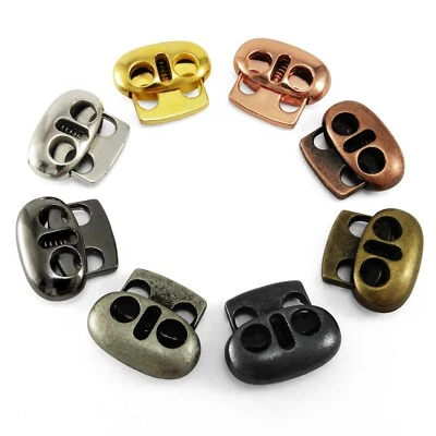 GREEN GRIZZLY Solid Brass Stopper Cord Lock Bean Toggle Clip Apparel Shoelace Lanyard BCS