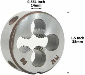 HSS M12×1,75mm metrisch rechts Rundwerkzeug, CNC Maschinengewinde Schneideisen 1,75mm Steigung - Bild 1 von 5