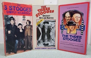 The Three Stooges (3) Tape VHS Lot UNTESTED Reference Pictures For Conditions  - Imagen 1 de 13