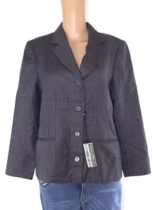 Agnona Damenjacke Grau 4 Buttons Größe Medium Regular Blazer Wolle Vergine - Bild 1 von 13