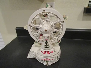 VINTAGE AVON Porcelain Musical Ferris Wheel  "O Tannanbaum O Christmas Tree" - Picture 1 of 9