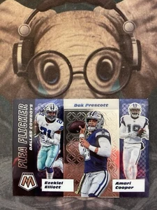 2020 Panini Mosaic Flea Flicker #FF5 Dallas Cowboys Dak Prescott Elliott Cooper - Picture 1 of 2